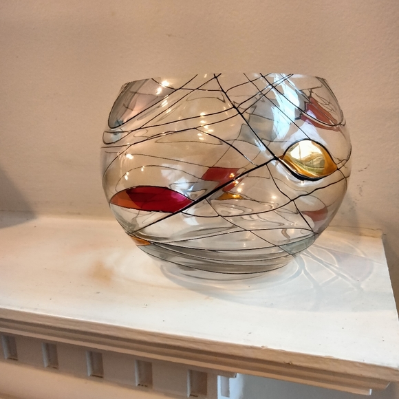 Partylite Romanian glass bowl